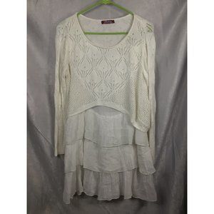 SELFIE COUTURE By Trendology Boho Dress Size M/L White
